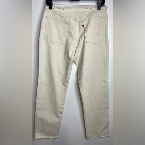 LEVIS WEDGIE STRAIGHT RIPPED WAISTBAND JEANS - Picture 9 of 9